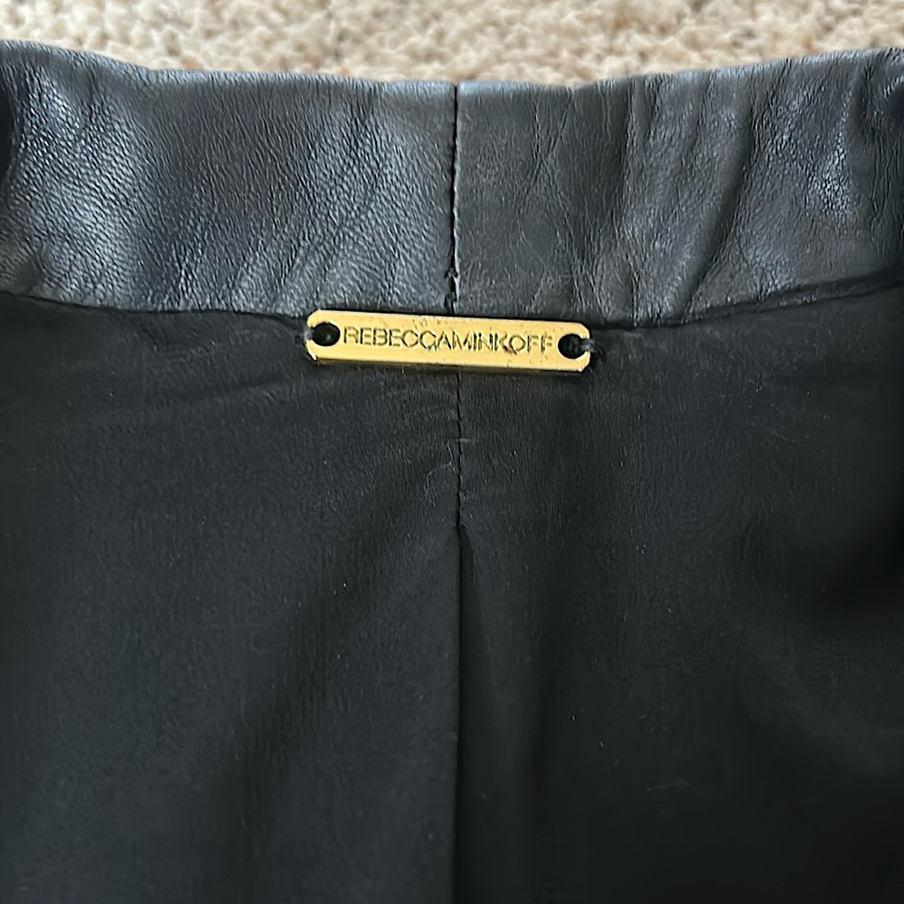 Rebecca Minkoff Buttery Soft Black Lambskin Leather Jacket Coat **Size L**🌺🌺 - Picture 4 of 4